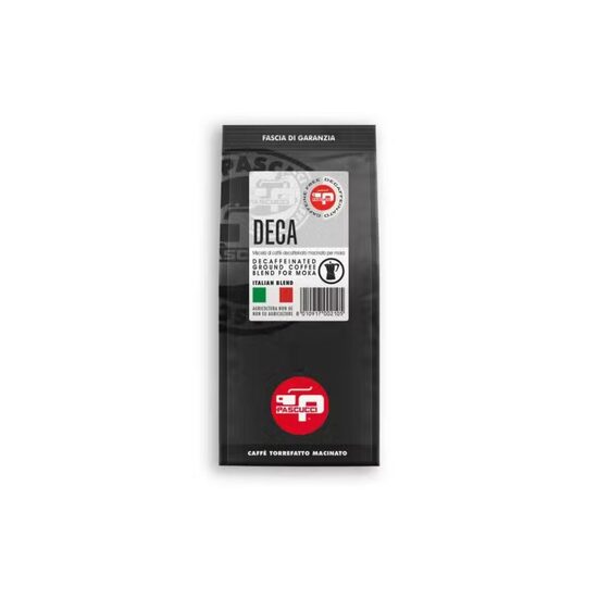 Bezkofeīna, malta kafija Pascucci espresso pagatavošanai DECA, 250g